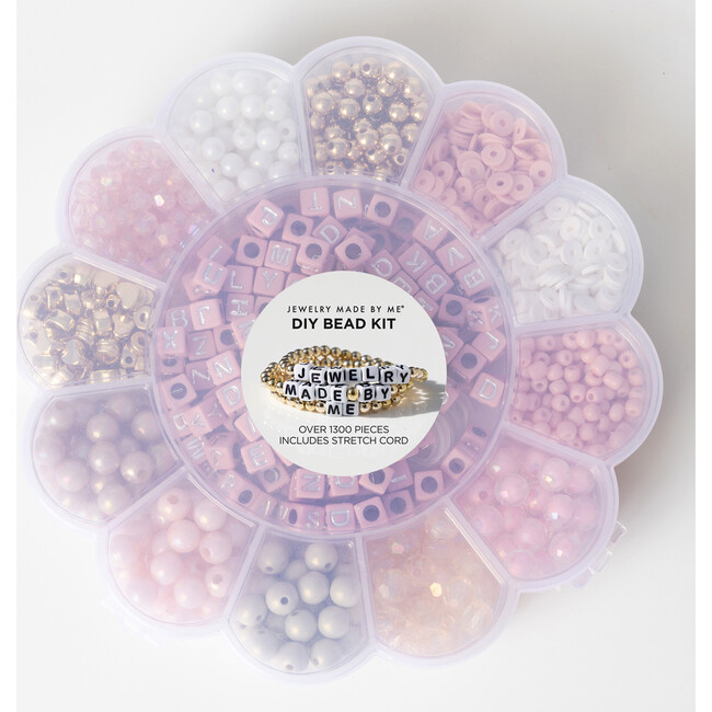 Blush Pink Metallic Block Letter and Polymer Heishi Bead Kit Box - Craft Kits - 3
