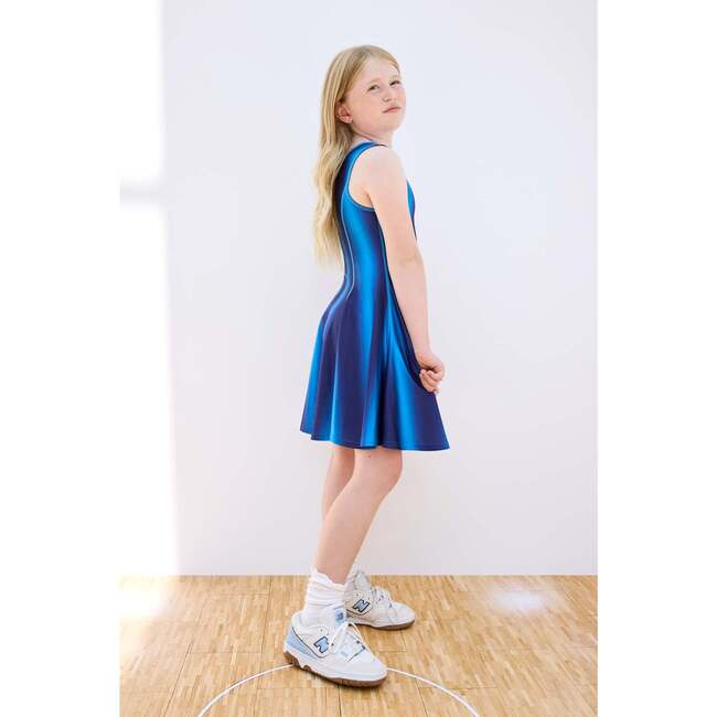 New York Knicks Basketball Girls Skater Dress in Blue Ombre