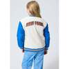 New York Knicks Youth Bomber Jacket in Sugar Swizzle and Blue - Jackets - 2