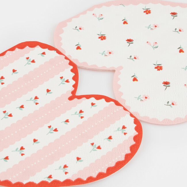Vintage Rose Heart Napkins - Party - 4
