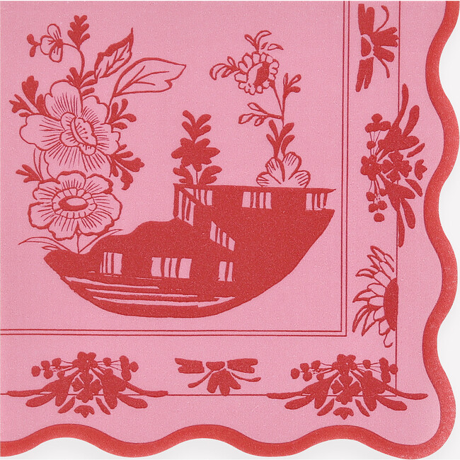 Pink Vintage Botanical Small Napkins