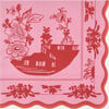 Pink Vintage Botanical Large Napkins - Party - 1 - thumbnail