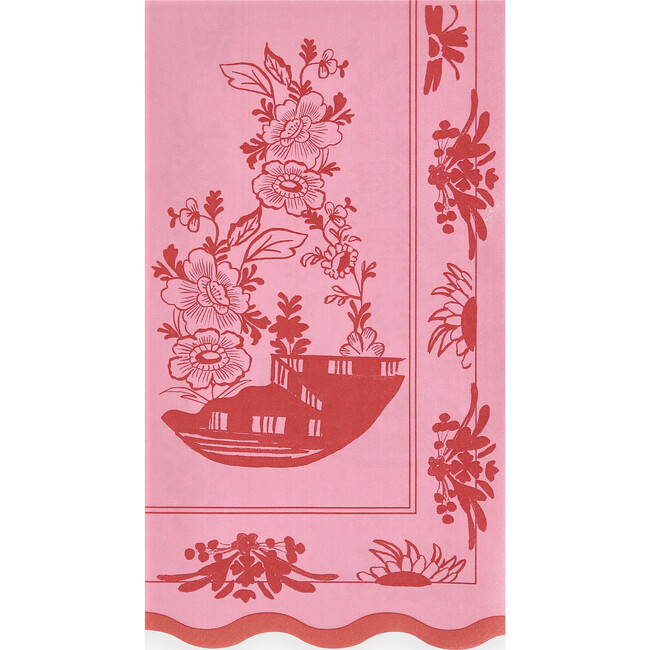 Pink Vintage Botanical Guest Towels
