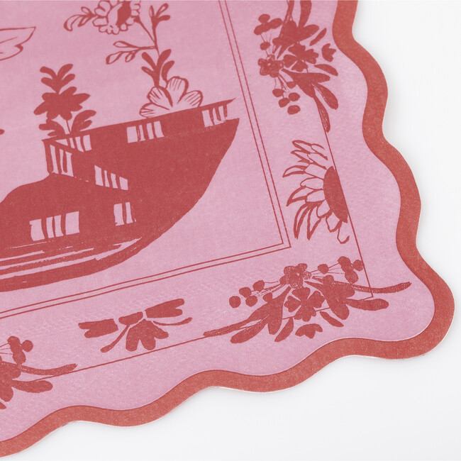 Pink Vintage Botanical Large Napkins