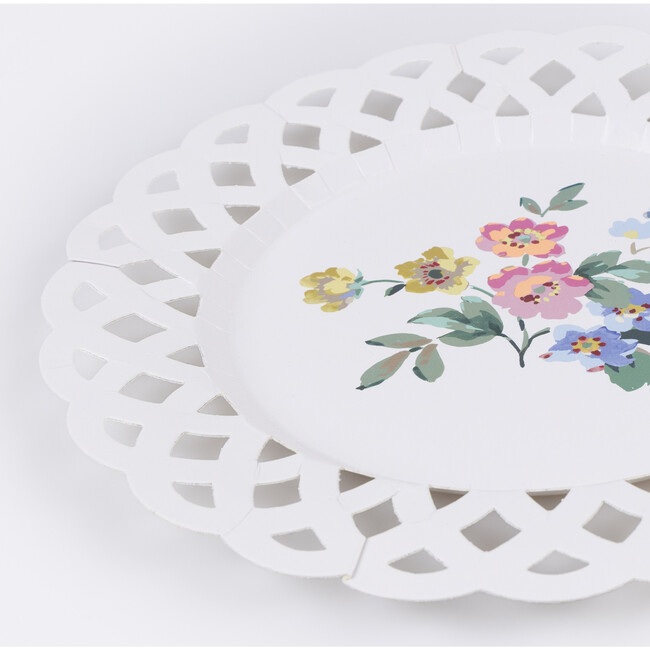 Basketweave Floral Side Plates - Party - 3