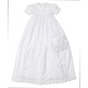 Nicole S/S Christening Gown & Hat Set, White - Ceremonial Dresses - 1 - thumbnail