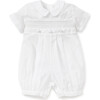 Phillip S/S Convertible Christening Gown & Hat Set, White - Rompers - 2