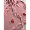 Baby + Kids Pink Smiley Heart Pajamas, Personalized - Pajamas - 2 - thumbnail
