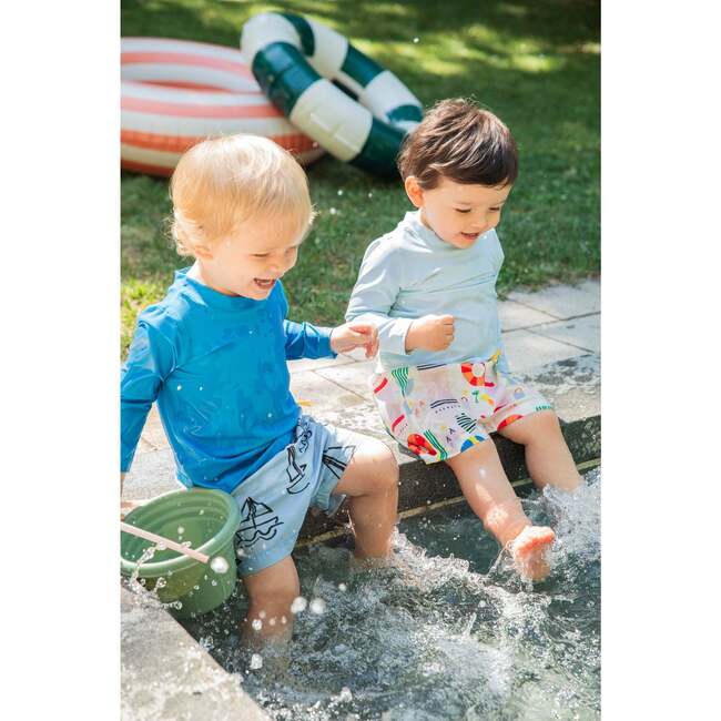 Recycled Swim Sailboats Baby Swim Trunk