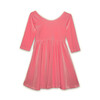 Twirly Stretch Velvet Scoop Back Long Sleeve Knit Dress, Pink Candy - Dresses - 1 - thumbnail