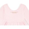 Long Sleeve Twirly Dress With Easter Embroidery, Pink - Dresses - 2