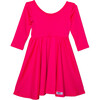 Twirly Dress, Neon Pink - Dresses - 1 - thumbnail