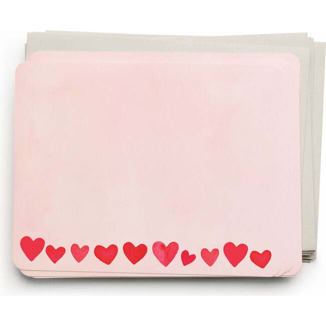 Mini Hearts Blush Flat Note Set