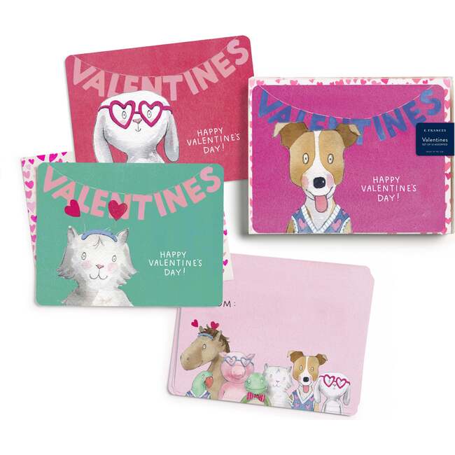 Animal Friends Classroom Valentine Set