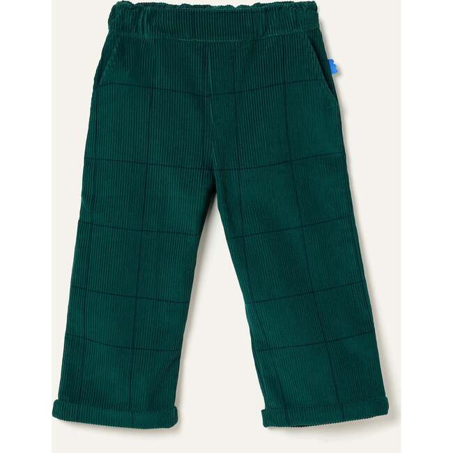Recycled Cotton Evergreen Grid Corduroy Pant, Green