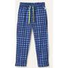 Recycled Cotton Blue Grid Jogger, Blue - Pants - 1 - thumbnail