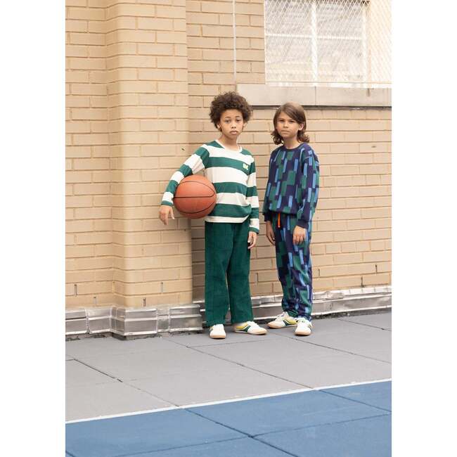 Recycled Cotton Blue Block Sweatshirt, Blue