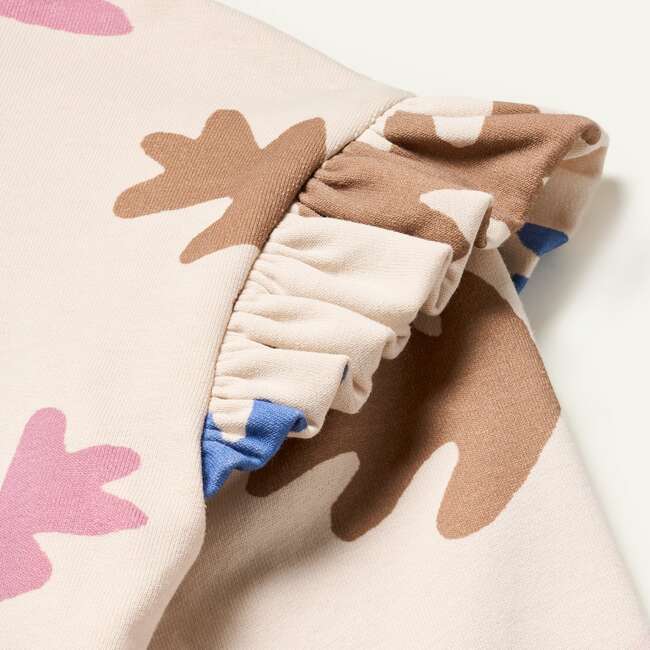 Recycled Cotton Autumn Ruffle Sweatshirt, Multi