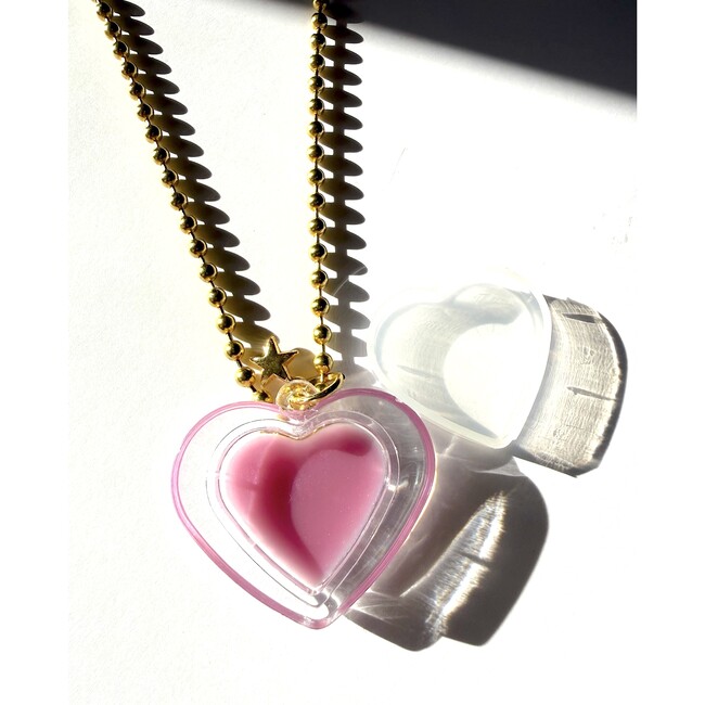 Lip Gloss Heart Necklace - Necklaces - 3