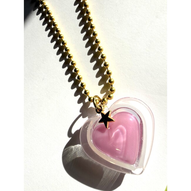 Lip Gloss Heart Necklace - Necklaces - 4