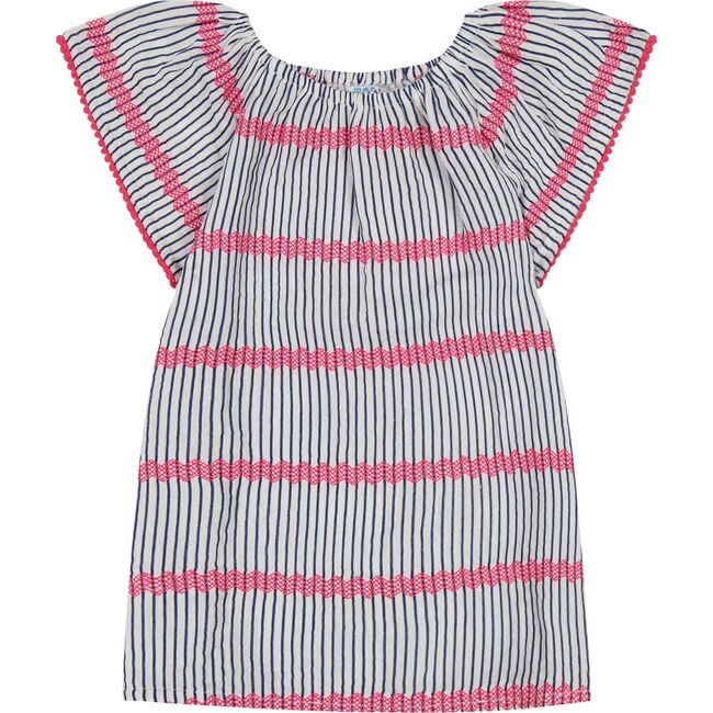 Mini Capucine Girls Marine Stripe, Blue