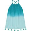 Mini Chantal Girls Dress Aqua Ombre, Green - Dresses - 1 - thumbnail