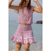 Maribel Women's Top and Skirt Set Jaipur Bloom, Pink - Mixed Apparel Set - 2