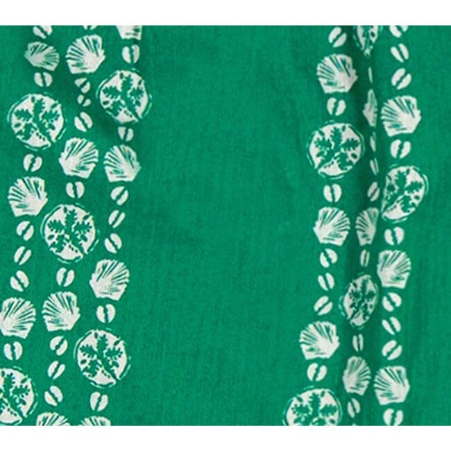 Mini Capucine Girls Caftan Jungle Sea Shells, Green - Cover-Ups - 3