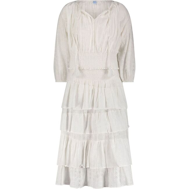 Lola Womens Blouse White Eyelet, White - Blouses - 3