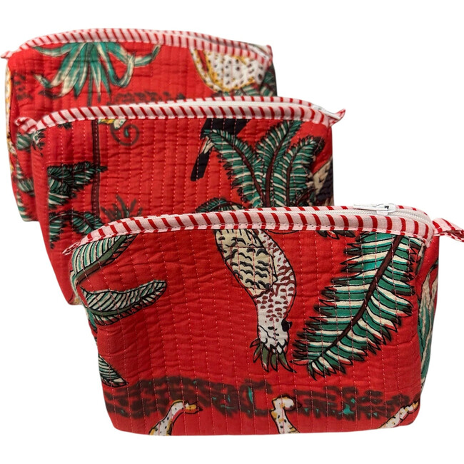 Jungle Pouch Set of 3 Red, red