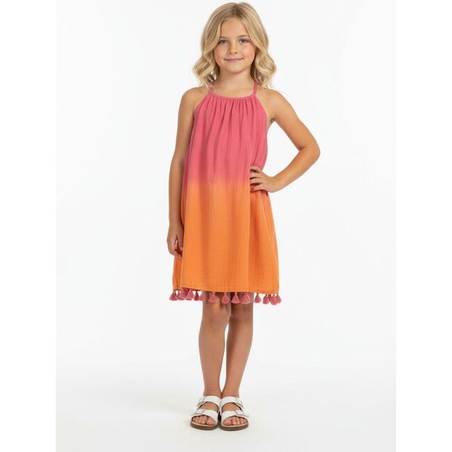 Mini Chantal Girls Dress Flamingo Ombre, Pink