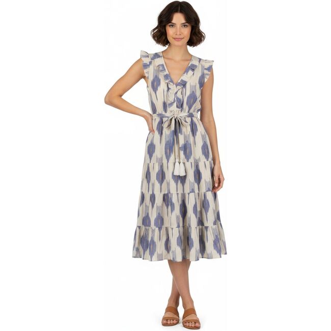 Giselle Women's Maxi Dress La Creme Ikat, Cream