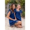 Mini Sandrine Womens Dress Galaxy Embroidery, Blue - Cover-Ups - 3 - thumbnail