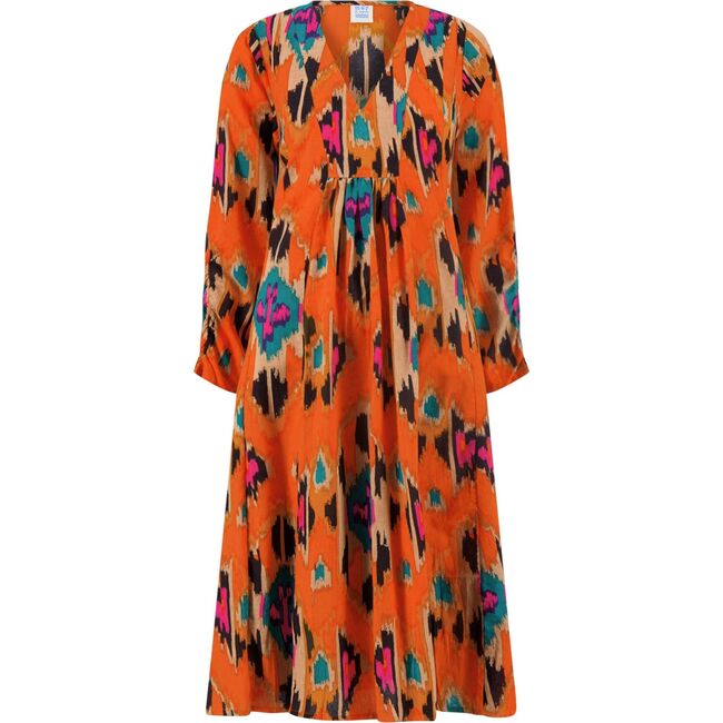 Corisol Women's Caftan Fiesta Sunset Ikat, Orange