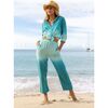 Clementine Womens Top & Pant Set-Aqua Ombre, Green - Mixed Apparel Set - 2
