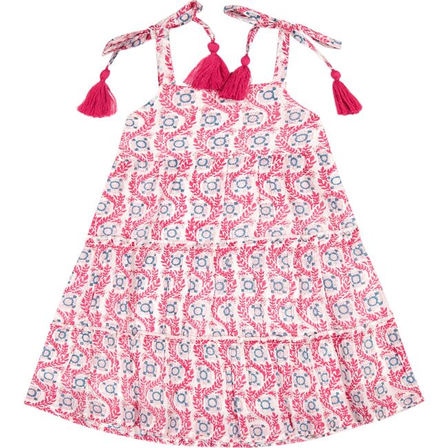Bella Girls Shoulder Tie Sundress Jaipur Bloom, Pink