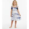Bella Girls Shoulder Tie Sundress Navy Shibori, Blue - Dresses - 2