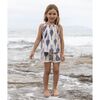 Colette Girls Top and Short Set La Creme Ikat, Cream - Mixed Apparel Set - 3