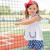 Gentry Girls' Short Set, Up at Bat Baseball - Mixed Apparel Set - 2