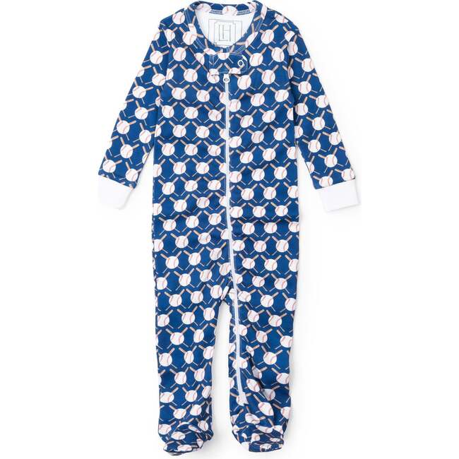 Parker Boys' Zipper Pajama, Up at Bat Baseball