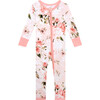 Vintage Convertible One-Piece Footie, Pink Rose - Footie Pajamas - 1 - thumbnail