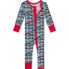 Miles Convertible One-Piece Zipper Footie, Blue - Footie Pajamas - 2