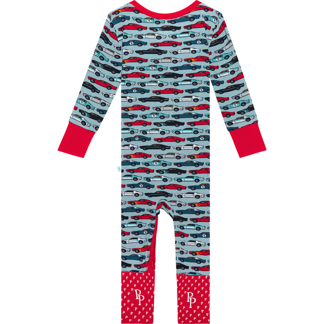 Miles Convertible One-Piece Zipper Footie, Blue - Footie Pajamas - 3