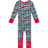 Miles Convertible One-Piece Zipper Footie, Blue - Footie Pajamas - 3