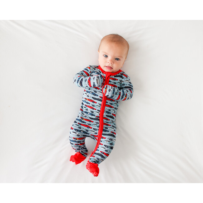 Miles Convertible One-Piece Bodysuit, Blue - Bodysuits - 4