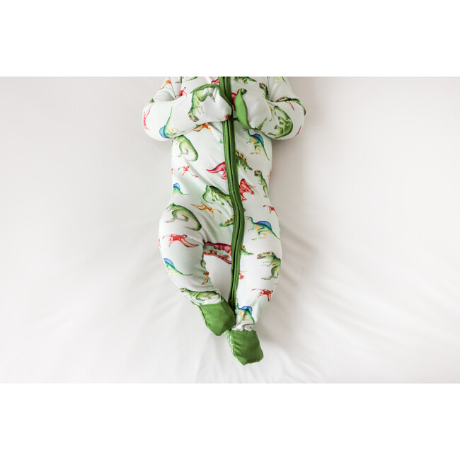 Buddy Convertible One-Piece Zipper Footie, Green - Footie Pajamas - 5