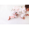 Vintage Convertible One-Piece Zipper Footie, Pink Rose - Footie Pajamas - 6