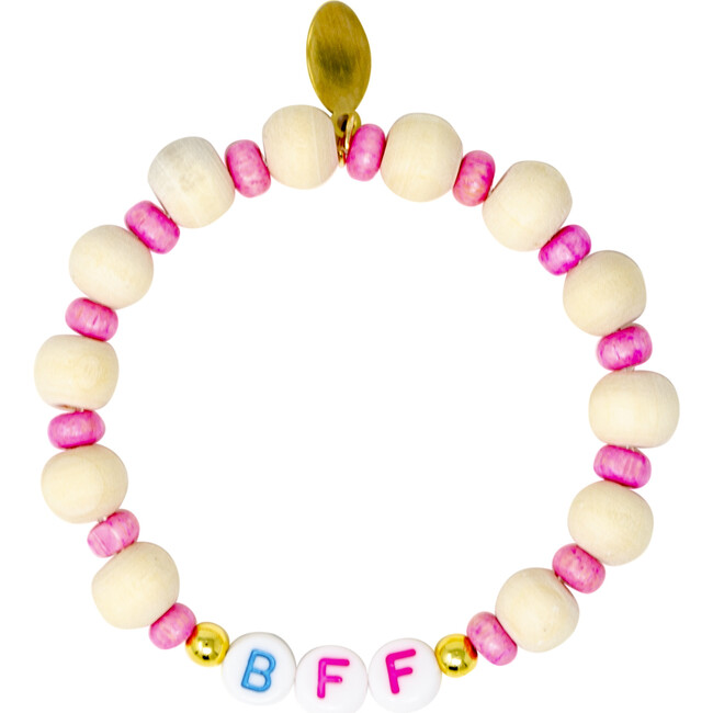 BFF Wood Bead Bracelet Set, Multicolors - Bracelets - 3
