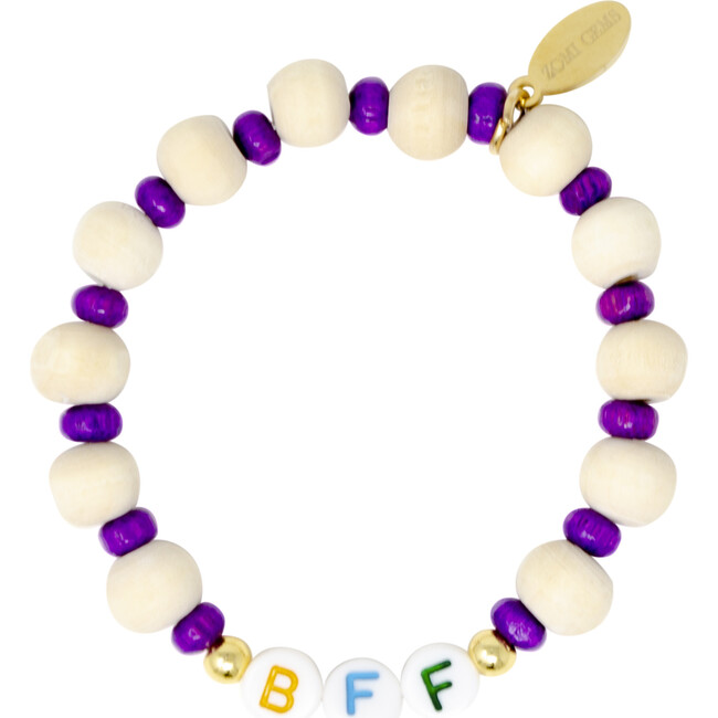 BFF Wood Bead Bracelet Set, Multicolors - Bracelets - 4