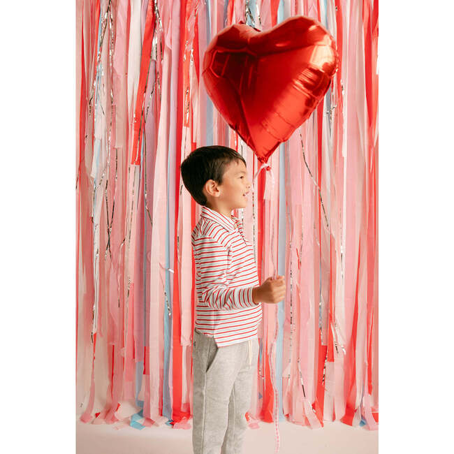 Reid Long Sleeve Polo, Valentine Stripe - T-Shirts - 3